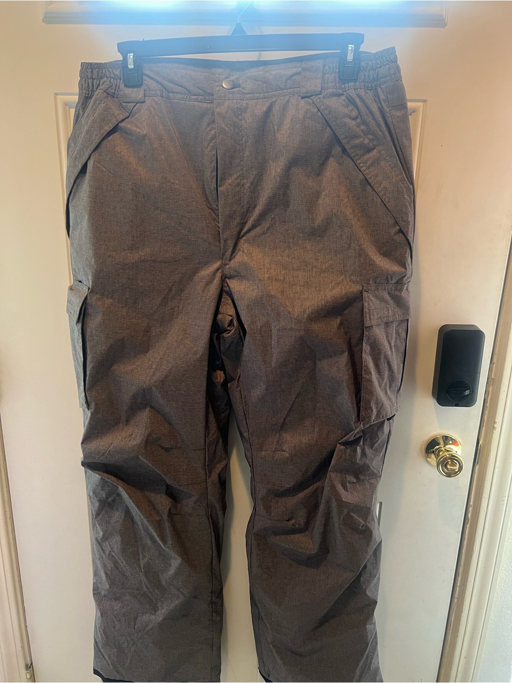 Men's Gray Cargo Winter Pants